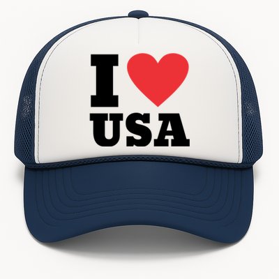 I Love Usa I Heart Usa Family Travel Usa Gift Trucker Hat