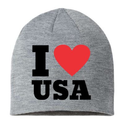 I Love Usa I Heart Usa Family Travel Usa Gift Sustainable Beanie