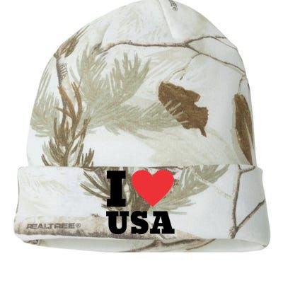 I Love Usa I Heart Usa Family Travel Usa Gift Kati Licensed 12" Camo Beanie