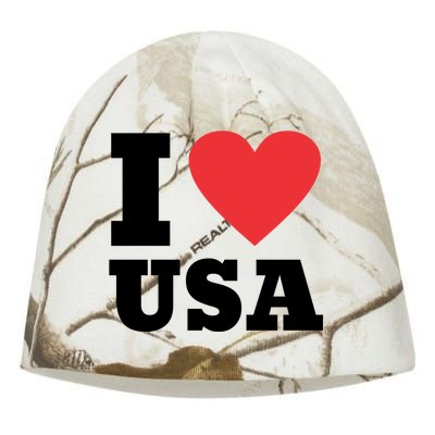 I Love Usa I Heart Usa Family Travel Usa Gift Kati - Camo Knit Beanie