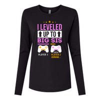 I Leveled Up To Big Sis Player 2 Joining 2024 Cute Womens Cotton Relaxed Long Sleeve T-Shirt