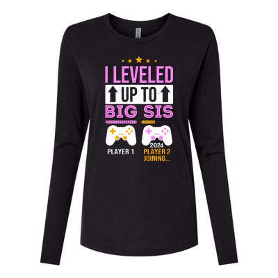 I Leveled Up To Big Sis Player 2 Joining 2024 Cute Womens Cotton Relaxed Long Sleeve T-Shirt