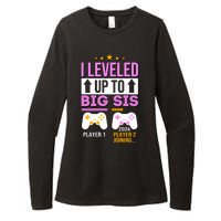 I Leveled Up To Big Sis Player 2 Joining 2024 Cute Womens CVC Long Sleeve Shirt