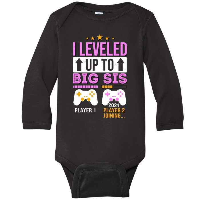 I Leveled Up To Big Sis Player 2 Joining 2024 Cute Baby Long Sleeve Bodysuit