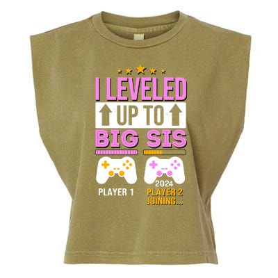 I Leveled Up To Big Sis Player 2 Joining 2024 Cute Garment-Dyed Women's Muscle Tee