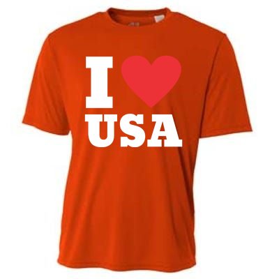 I Love Usa I Heart Usa Family Travel Usa Gift Cooling Performance Crew T-Shirt