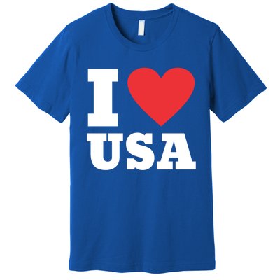 I Love Usa I Heart Usa Family Travel Usa Gift Premium T-Shirt