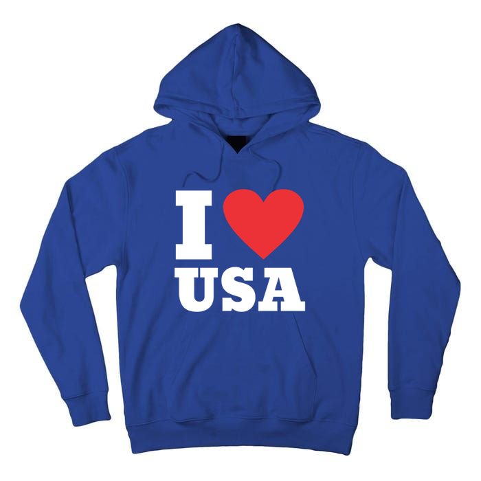 I Love Usa I Heart Usa Family Travel Usa Gift Tall Hoodie