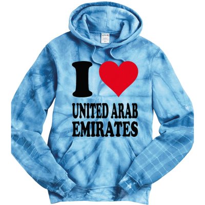 I Love United Arab Emirates Tie Dye Hoodie