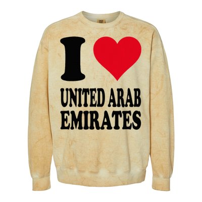 I Love United Arab Emirates Colorblast Crewneck Sweatshirt