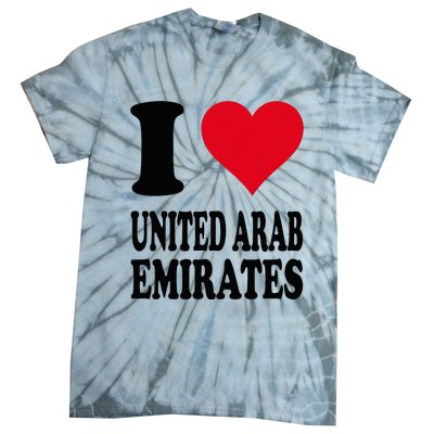 I Love United Arab Emirates Tie-Dye T-Shirt