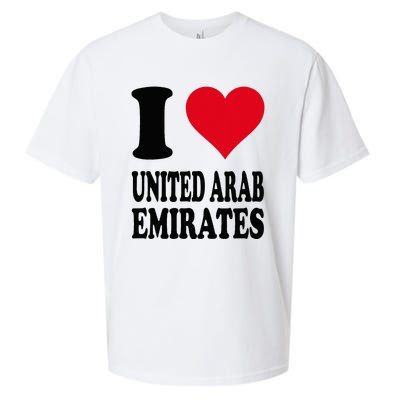 I Love United Arab Emirates Sueded Cloud Jersey T-Shirt