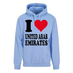 I Love United Arab Emirates Unisex Surf Hoodie