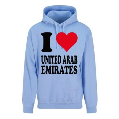 I Love United Arab Emirates Unisex Surf Hoodie