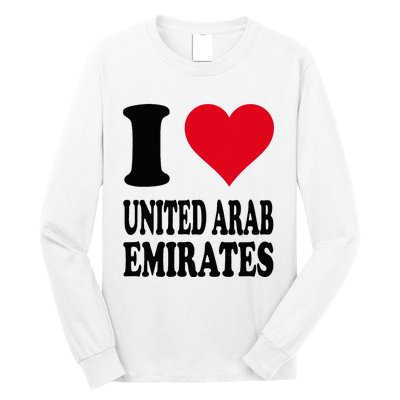 I Love United Arab Emirates Long Sleeve Shirt