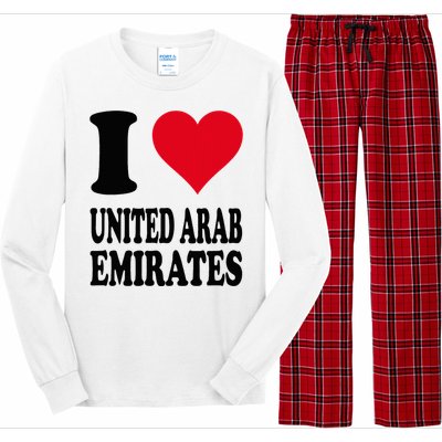 I Love United Arab Emirates Long Sleeve Pajama Set