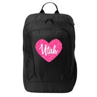 I Love Utah USA State Pink Heart Gift For Women City Backpack