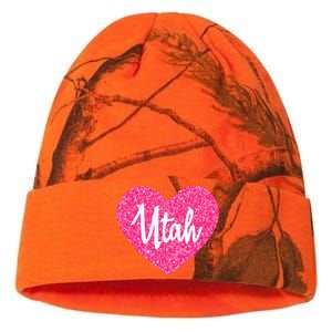 I Love Utah USA State Pink Heart Gift For Women Kati Licensed 12" Camo Beanie