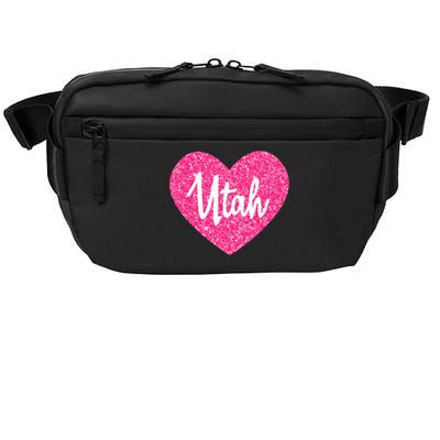 I Love Utah USA State Pink Heart Gift For Women Crossbody Pack