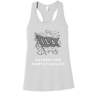 Ila Longshoremen Union Strike Port Workers Union Women's Racerback Tank