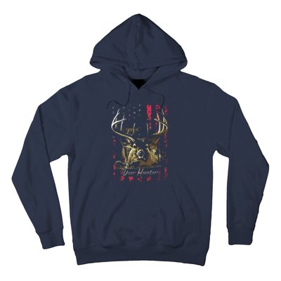 I LOVE USA American Flag And Deer Hunter Hoodie