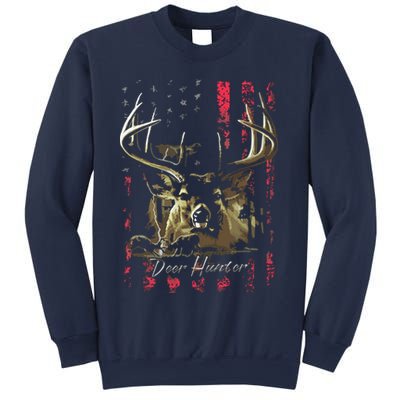 I LOVE USA American Flag And Deer Hunter Sweatshirt