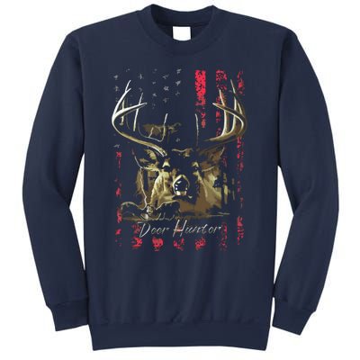 I LOVE USA American Flag And Deer Hunter Sweatshirt