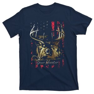 I LOVE USA American Flag And Deer Hunter T-Shirt