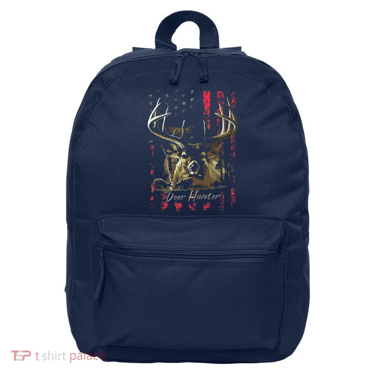 I LOVE USA American Flag And Deer Hunter 16 in Basic Backpack