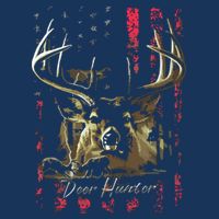 I LOVE USA American Flag And Deer Hunter Kids Hoodie