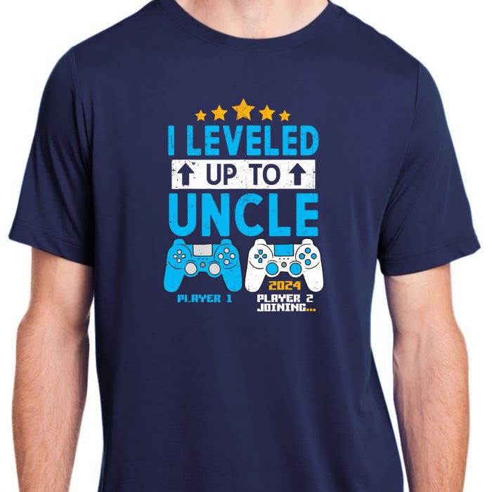 I Leveled Up To Uncle 2024 Gamer Soon To Be Uncle 2024 Adult ChromaSoft Performance T-Shirt