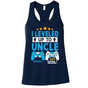 I Leveled Up To Uncle 2024 Gamer Soon To Be Uncle 2024 Women's Racerback Tank