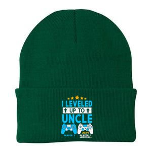 I Leveled Up To Uncle 2024 Gamer Soon To Be Uncle 2024 Knit Cap Winter Beanie