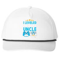 I Leveled Up To Uncle 2024 Gamer Soon To Be Uncle 2024 Snapback Five-Panel Rope Hat