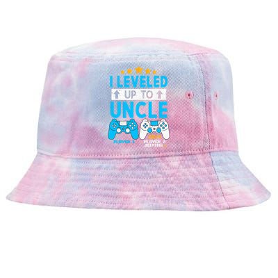 I Leveled Up To Uncle 2024 Gamer Soon To Be Uncle 2024 Tie-Dyed Bucket Hat