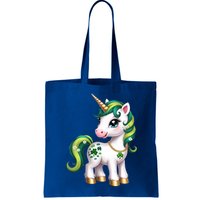 Irish Luck Unicorn – Golden Horn and Shamrock Design Bag