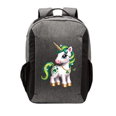 Irish Luck Unicorn – Golden Horn and Shamrock Design Vector Backpack