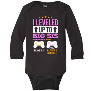 I Leveled Up To Big Sis Player 2 Joining 2024 Baby Long Sleeve Bodysuit