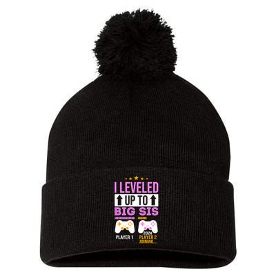 I Leveled Up To Big Sis Player 2 Joining 2024 Pom Pom 12in Knit Beanie