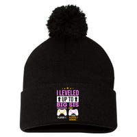 I Leveled Up To Big Sis Player 2 Joining 2024 Pom Pom 12in Knit Beanie