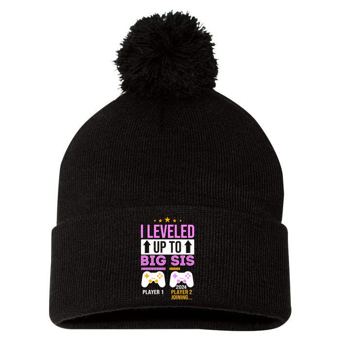I Leveled Up To Big Sis Player 2 Joining 2024 Pom Pom 12in Knit Beanie