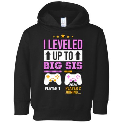 I Leveled Up To Big Sis Player 2 Joining 2024 Toddler Hoodie