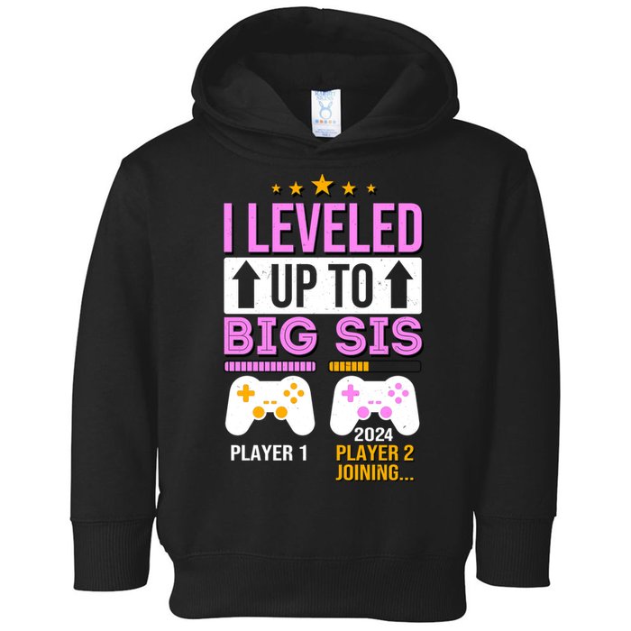 I Leveled Up To Big Sis Player 2 Joining 2024 Toddler Hoodie