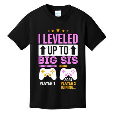 I Leveled Up To Big Sis Player 2 Joining 2024 Kids T-Shirt