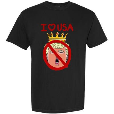 I Love Usa Cancel King Trump! Garment-Dyed Heavyweight T-Shirt