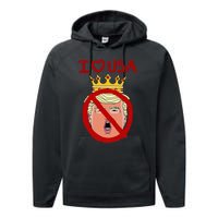 I Love Usa Cancel King Trump! Performance Fleece Hoodie