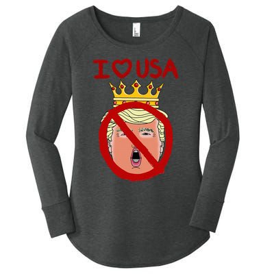 I Love Usa Cancel King Trump! Women's Perfect Tri Tunic Long Sleeve Shirt