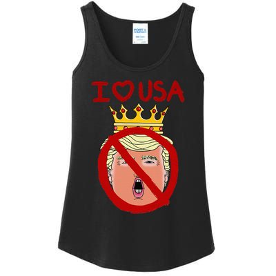 I Love Usa Cancel King Trump! Ladies Essential Tank