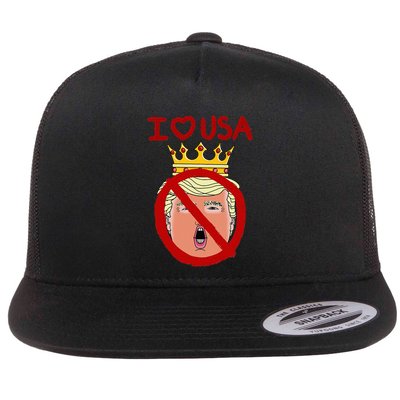 I Love Usa Cancel King Trump! Flatbill Hat