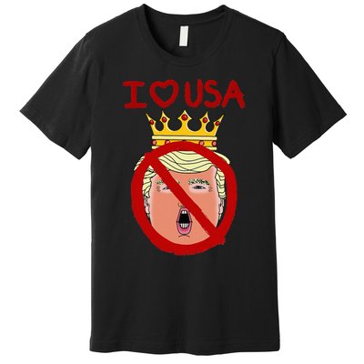 I Love Usa Cancel King Trump! Premium T-Shirt